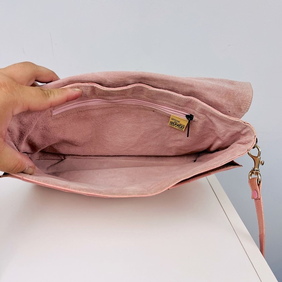 🌼MARKDOWN🌼 Vintage Pale Pink Eel Skin Shoulder Bag by SUNCO - Picture 3 of 10